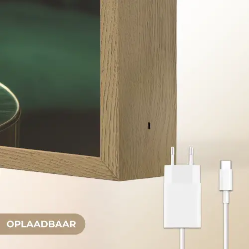 Kers - Cocktail - Rood - Marmer Light Box met batterij (Wandlamp) middel -USP_websiteoplaadbaarNL