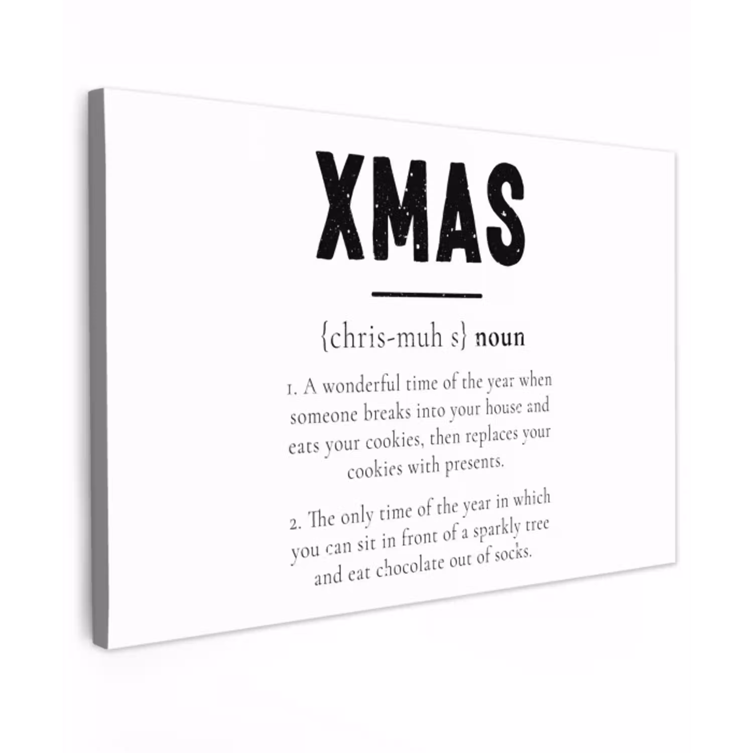 Kerst - Wit - Xmas - Quotes - Feestdagen canvas 2cm klein -z3d