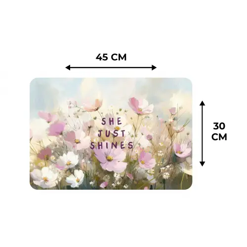 Quote - Bloemen - Schilderachtig Placemat vinyl groot -specs