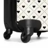 Valentijn hartjes ruitpatroon zwart wit NBS - Handbagage koffer - Kinderen Unisex middel -wiel