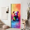 Panda - Dieren - Kleurrijk - Neon deurposter klein -sfeer6