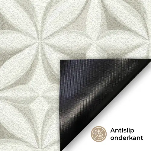 Abstract - Structuur - Grijs - Wit Deurmat klein 898 -antislip_NL