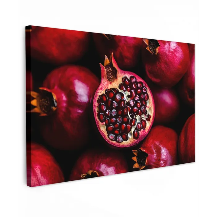 Granaatappel - Rood - Fruit Tuinposter op houten frame 2 cm dik klein -3d