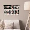 Liefde - Patroon - Typografie Wandkleed katoen klein 269 -sfeer4