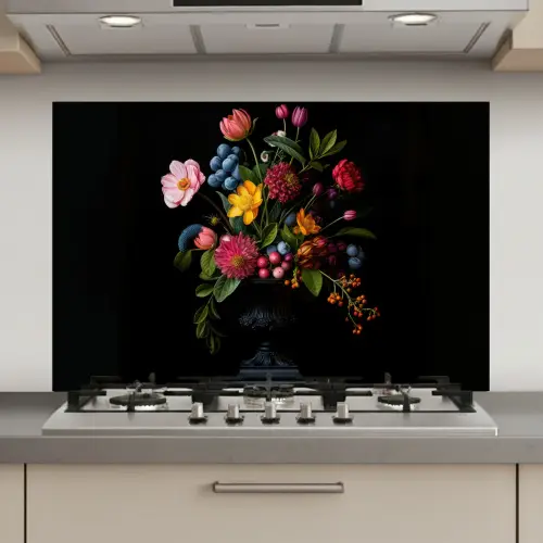 Bloemen - Vrolijk - Vaas keuken achterwand spatscherm klein -3d_website