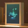 Voetbal - Voetballer - Jongen - Zwart Light Box met kabel klein -zzz_3d_website