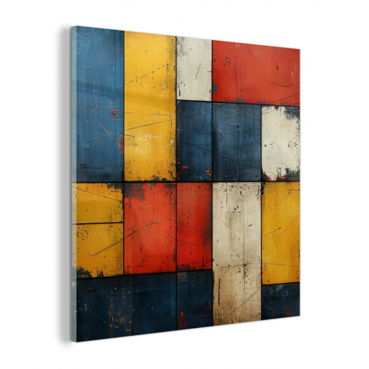 Mondriaan stijl - Kunst - Kleurrijk - Modern plexiglas 5mm klein -z3d