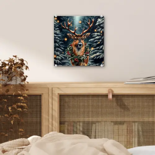 Kerst - Magie - Bos - Kleurrijk plexiglas 5mm klein -sfeer4