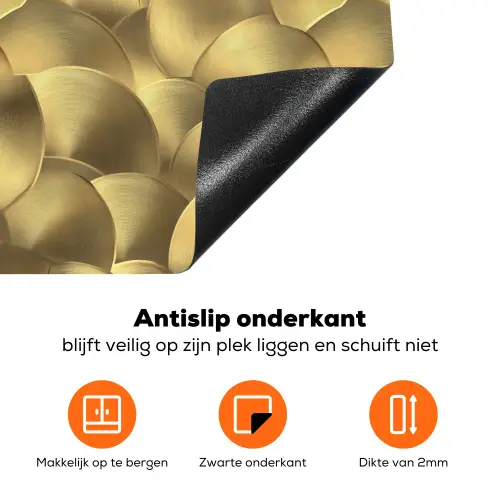 Modern - Cirkel - Goud Inductie beschermer vinyl 3mm klein 276 -zzzzzzz-td-onderkant