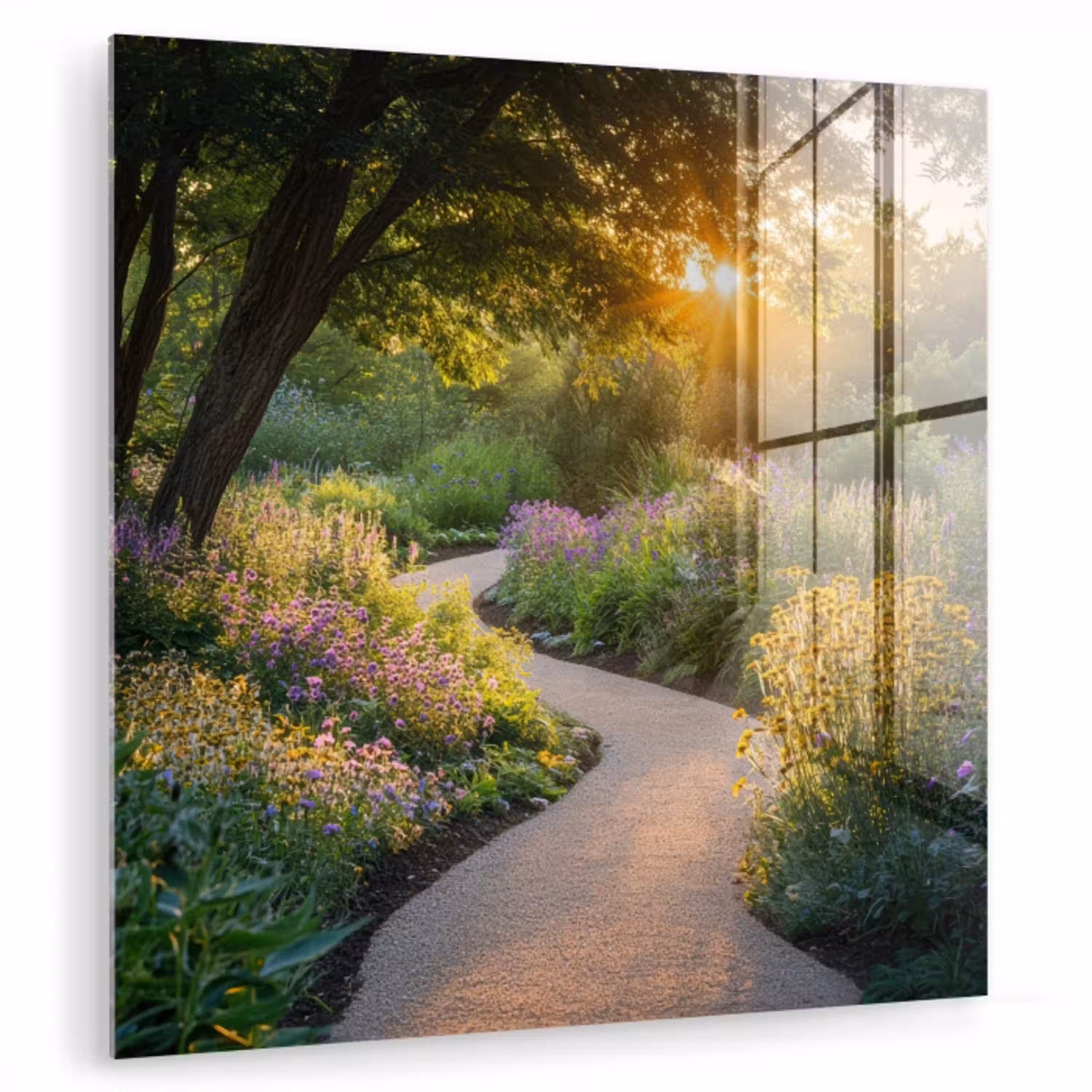 Pad - Bloemen - Park plexiglas 5mm klein -zzzproduct_nieuw