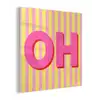 Tekst - Strepen - Roze plexiglas 5mm klein -z3d