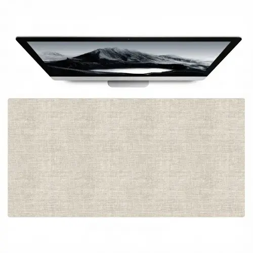 Linnen - Textuur - Beige Muismat XXL klein 681 -zzz3d
