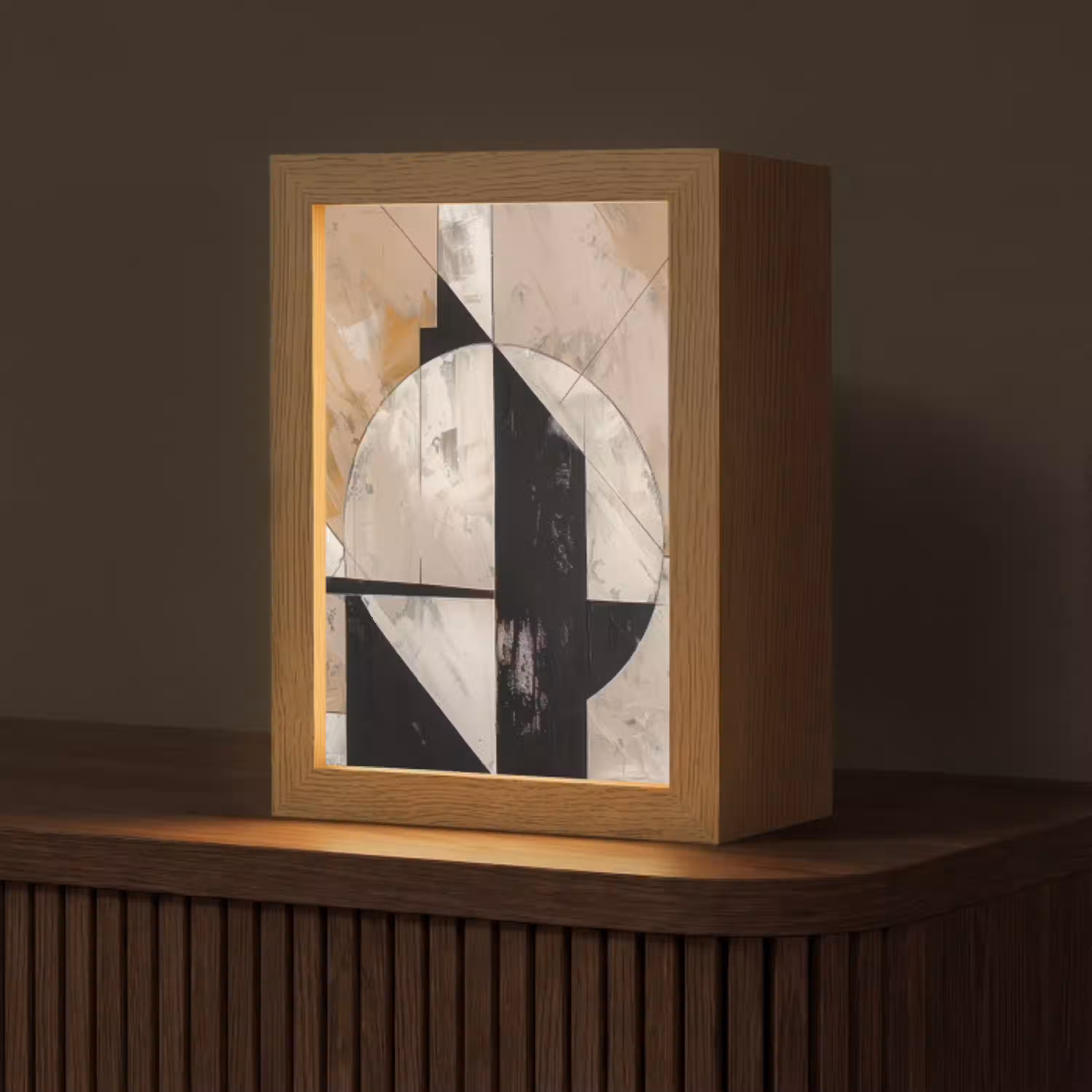 Abstract - Modern - Geometrisch - Pastel Light Box met kabel (Tafellamp) klein -z3d_website