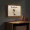 Vos - Gele bloemen - Minimalistisch Light Box met batterij (Wandlamp kind) middel -sfeer5_kind