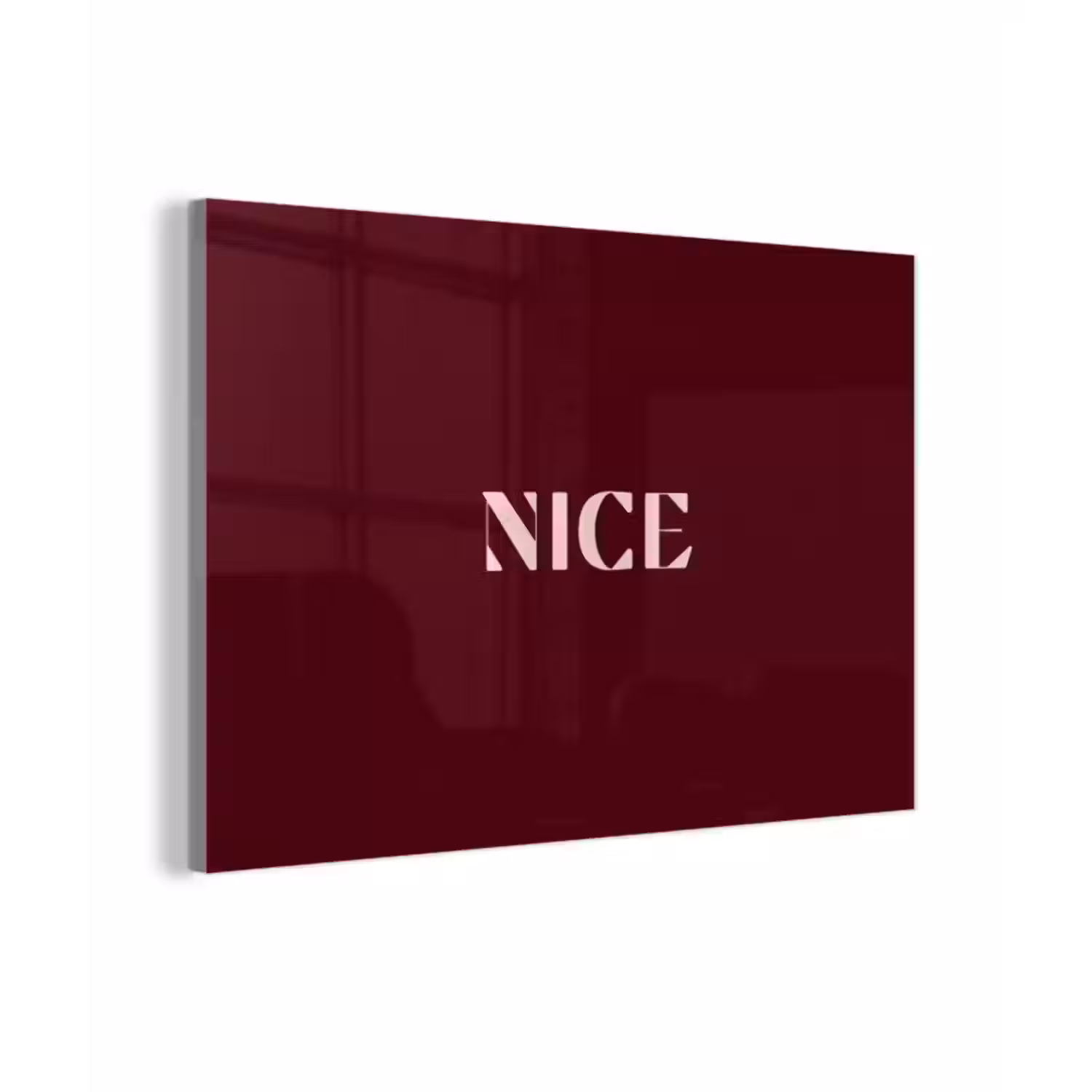 Glas schilderij - Nice - Bordeaux - Roze