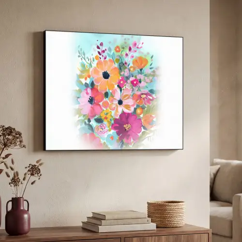 Bloemen - Kleuren - Boeket - Natuur Textielframe - compleet frame klein -sfeer3