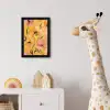 Bloemen - Geschilderd - Geel fotolijst zwart zonder passe partout klein -usfeer4_kinderkamer
