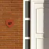 Roestbruin met stippen - Traditioneel Naambord Organisch middel -sfeer3
