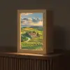 Toscane - Landschap - Wijngaarden Light Box met kabel (Tafellamp) klein -z3d_website