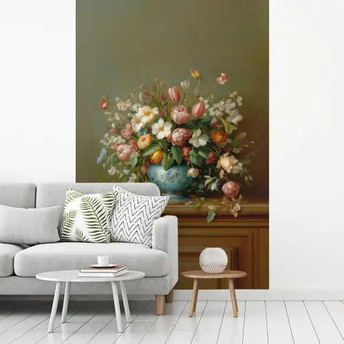 Vaas - Pastel - Kleuren - Bloemen fotobehang vinyl groot -woonkamer