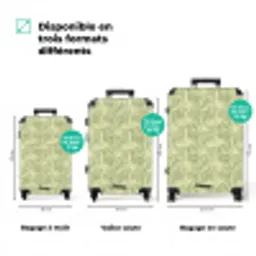Palmwoud - Tropisch - Groen NBS - Handbagage koffer - Volwassenen Unisex middel zzzzzzVergelijking_3FR