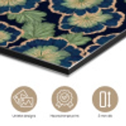 Bloemen - Borduurwerk - Patroon - Blauw - Groen aluminium wit klein 46 -closeup_NL