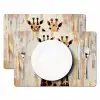 Giraffen - Cartoon - Crème Placemat vinyl groot -zzsfeer2_Kitchenyeah-website