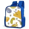 Dinosaurus - Patronen - Jongens - Dino - Kinderen Kinderrugzak - Blauw middel -schuin