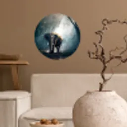 Olifant - Dieren - Licht - Bos - Natuur - Wilde dieren Wandcirkel behangsticker klein -sfeer1
