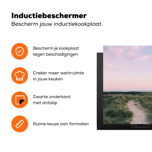Vuurtoren - Duinlandschap - Zee Inductie beschermer vinyl 3mm klein -zzzzzzz-td-ups