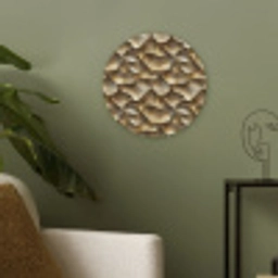 Abstract - Antiek - Goud Akoestische PET Vilt - Rond klein 838 -sfeer2