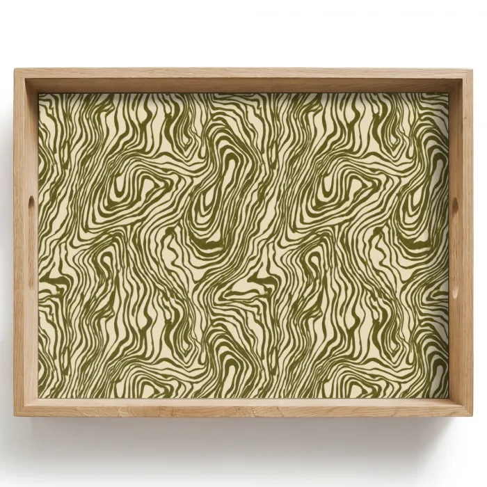 Abstract - Marmer - Groen Dienblad Rechthoek middel 911 -z3d_shopping