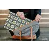 Motief - Tegel - Okergeel laptophoes neopreen klein 279 -tas