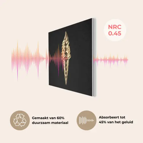 Ijs - Goud - Zwart - Eten PET vilt klein -USP_NL