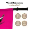 Banaan - Zebraprint - Roze Wandkleed katoen klein -sfeer2