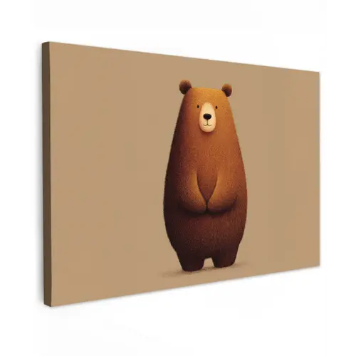 Beer - Minimalistisch - Bruin canvas 2cm klein -z3d