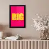 Dream big - Roze - Geel - Minimalistisch fotolijst zwart zonder passe partout klein -sfeer5