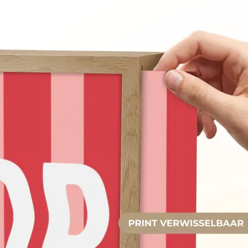 Amor - Strepen - Rood - Roze Light Box met batterij (Wandlamp) middel -USP_websiteprintNL