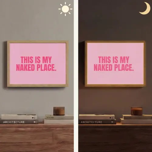 Tekst - Modern - Roze Light Box met batterij (Wandlamp) middel -sfeer3