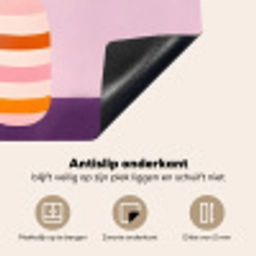 Tulpen - Vaas - Strepen - Paars Inductie beschermer vinyl 3mm middel -sfeer4