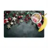 Kerstomlijsting - Hulst - Kleurrijk Placemat vinyl groot -zzzproduct_Kitchenyeah-website