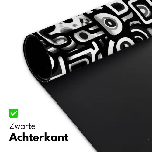 Symbolen - Abstract - Grafisch - Zwart Muismat XXL klein -sfeer2