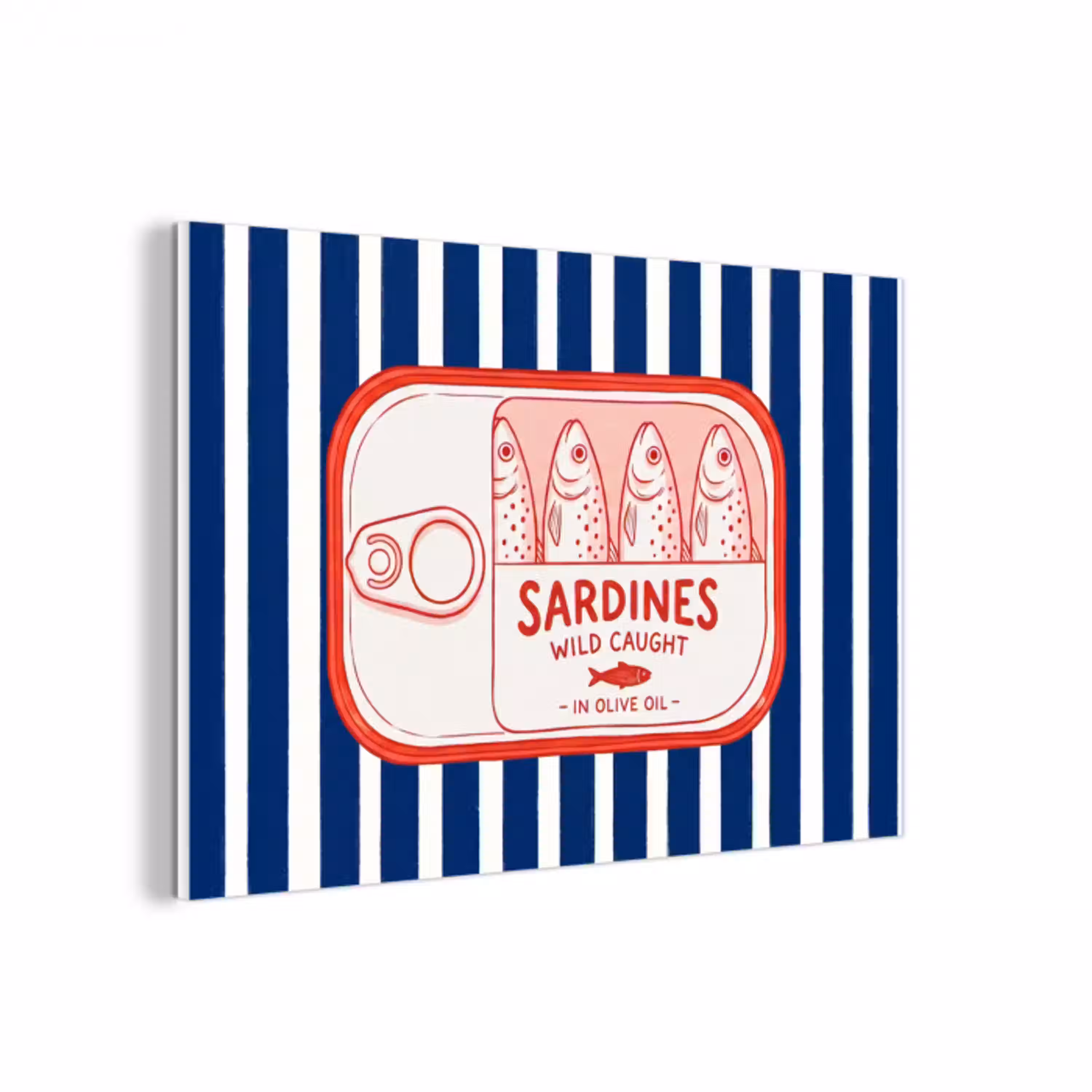 Eten - Vis - Blik - Illustratie - Rood forex 5mm xxl -3d