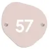 Lichtroze - Traditioneel Naambord Organisch middel -3d