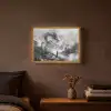 Krijger - Draak - Grijs Light Box met batterij (Wandlamp) middel -sfeer4