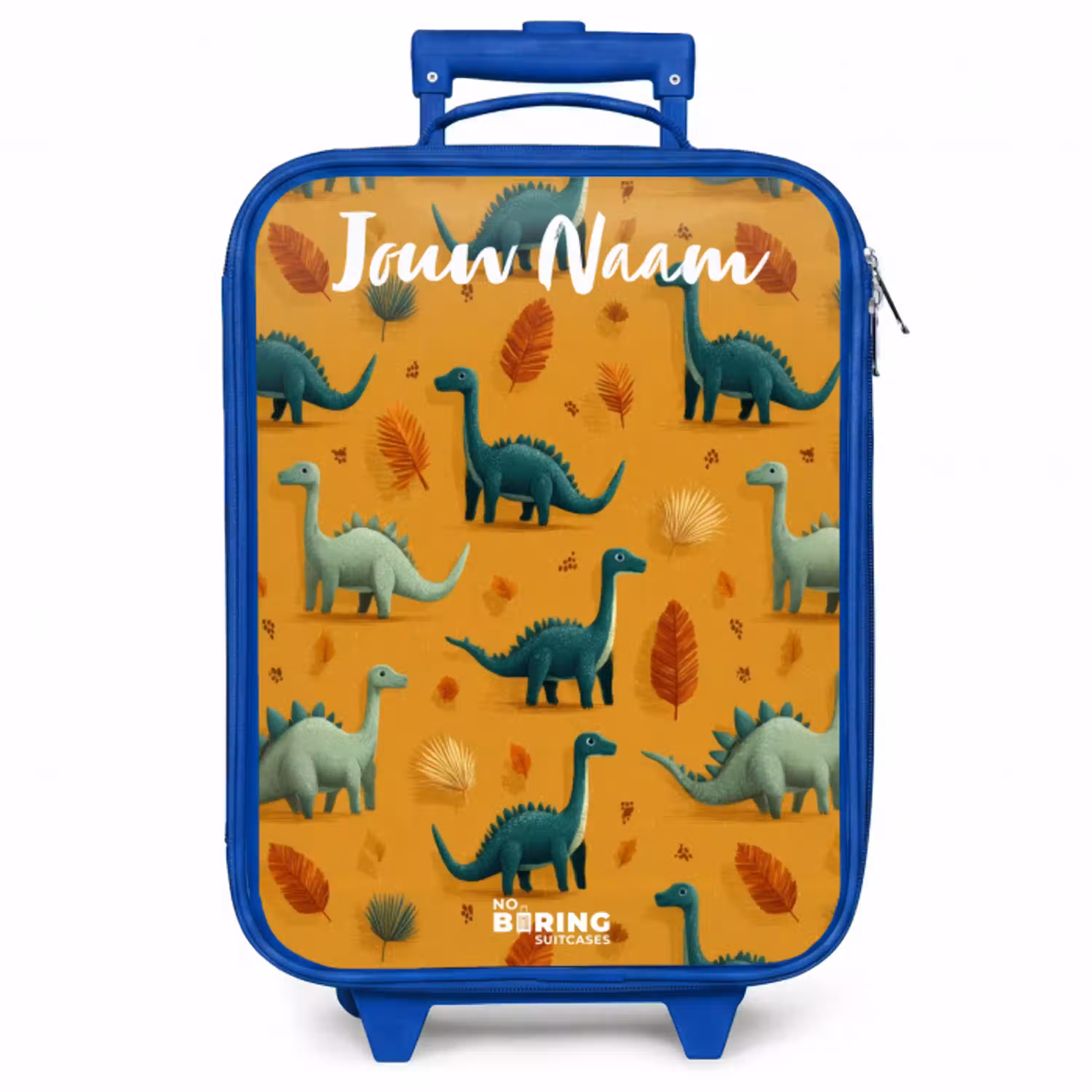 Dino - Dieren - Patroon Kinderkoffer - Blauw klein -zzz_website3d