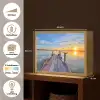 Water - Steiger - Vogels - Zonsondergang - Horizon Light Box met batterij (Wandlamp) middel -USP_websiteoverzichtNL