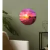 Steiger - Water - Zon - Roze - Horizon Wandcirkel kunststof plaat 5mm dik klein -sfeer3