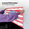 Koraal - Verfstructuur - Rood - Blauw Inductie beschemer met haakjes middel -ky-ophangen-nl