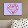 I liked it so it's mine - Neon hart - Paars canvas 2cm klein -sfeer3